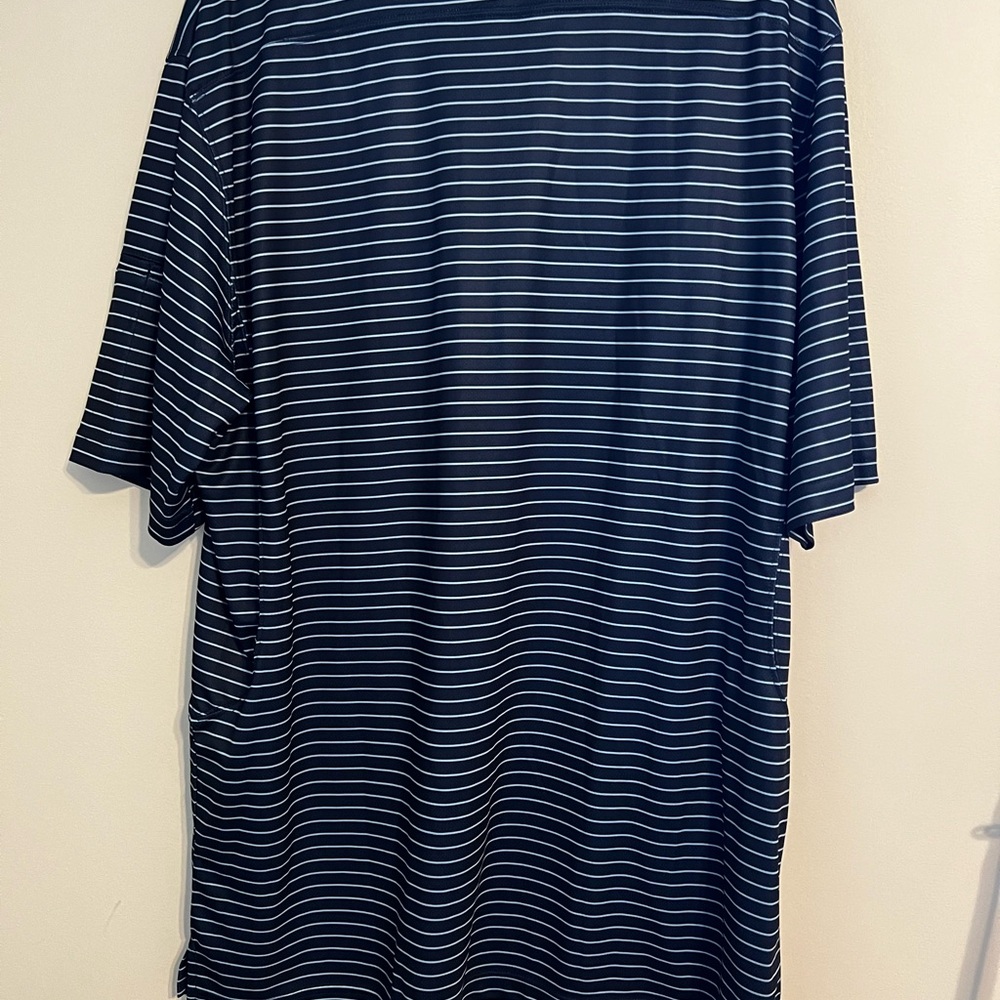 CQR Men’s Navy Striped Polo XLT NWT - Picture 4 of 4